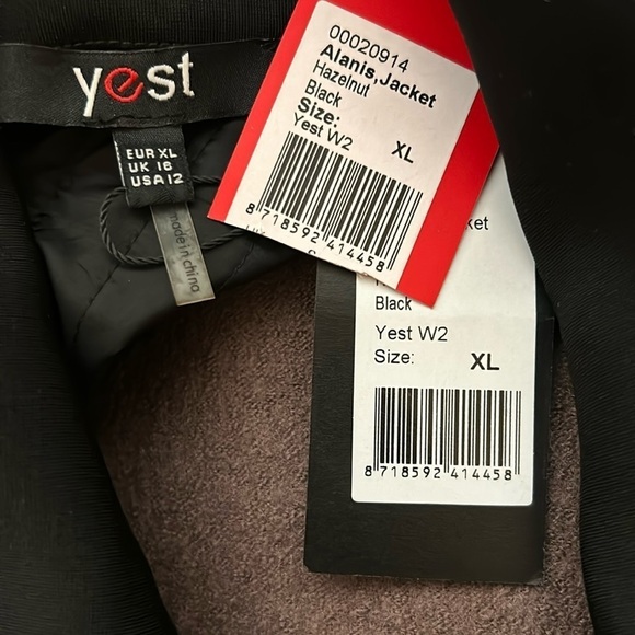 NWT Yest Wool blend dress jacket/blazer, rose tan and black, women’s size 12/XL. - Picture 7 of 8